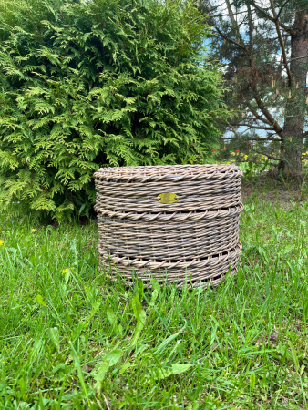 Кашпо-цилиндр из искусственного ротанга кедр цилиндр 20 литров